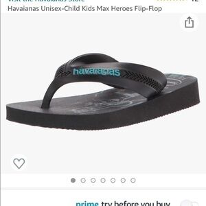 Havaianas Unisex-Child Kids Flip-Flop The Dark Night. Size 10